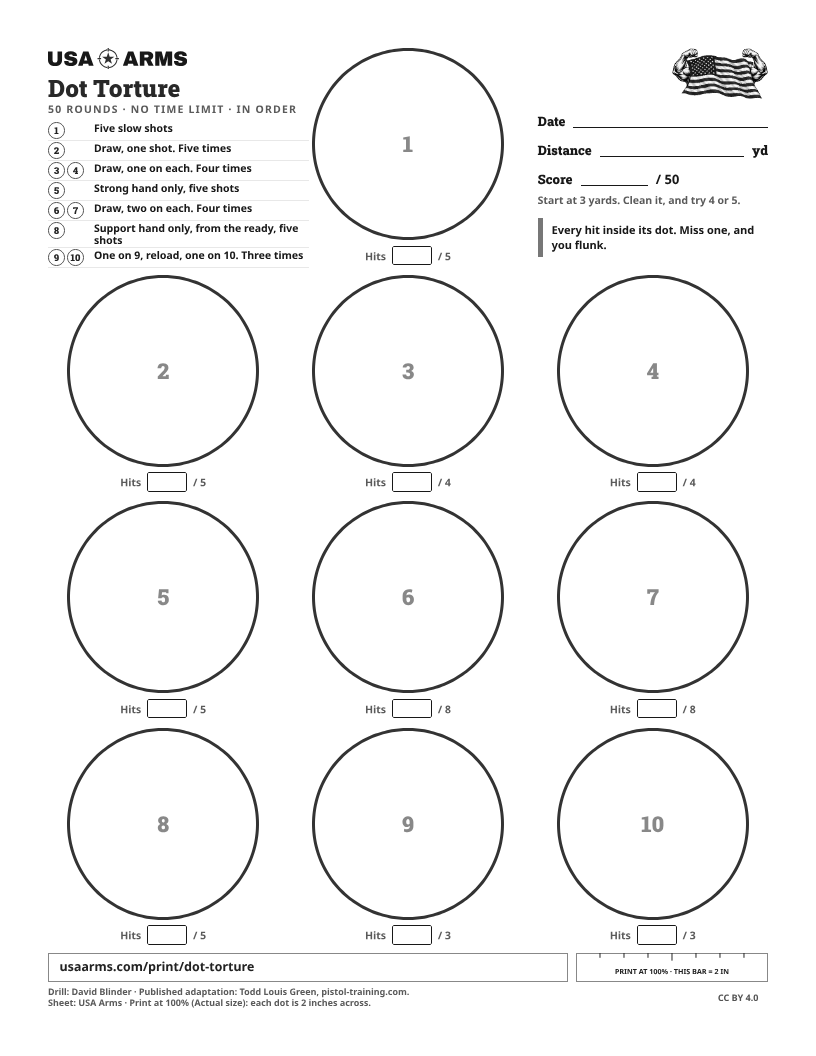 Dot Torture, low-ink grayscale printable target (PDF preview)